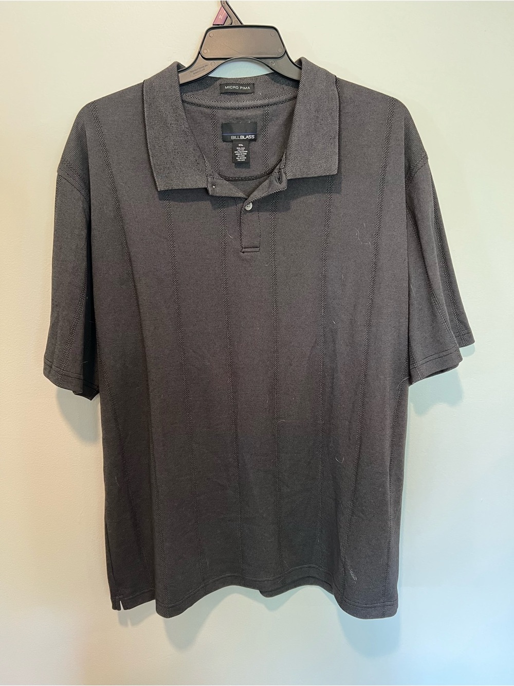 Bill Blass Micro Pima Cotton Gray Polo Shirt Men’s XXL